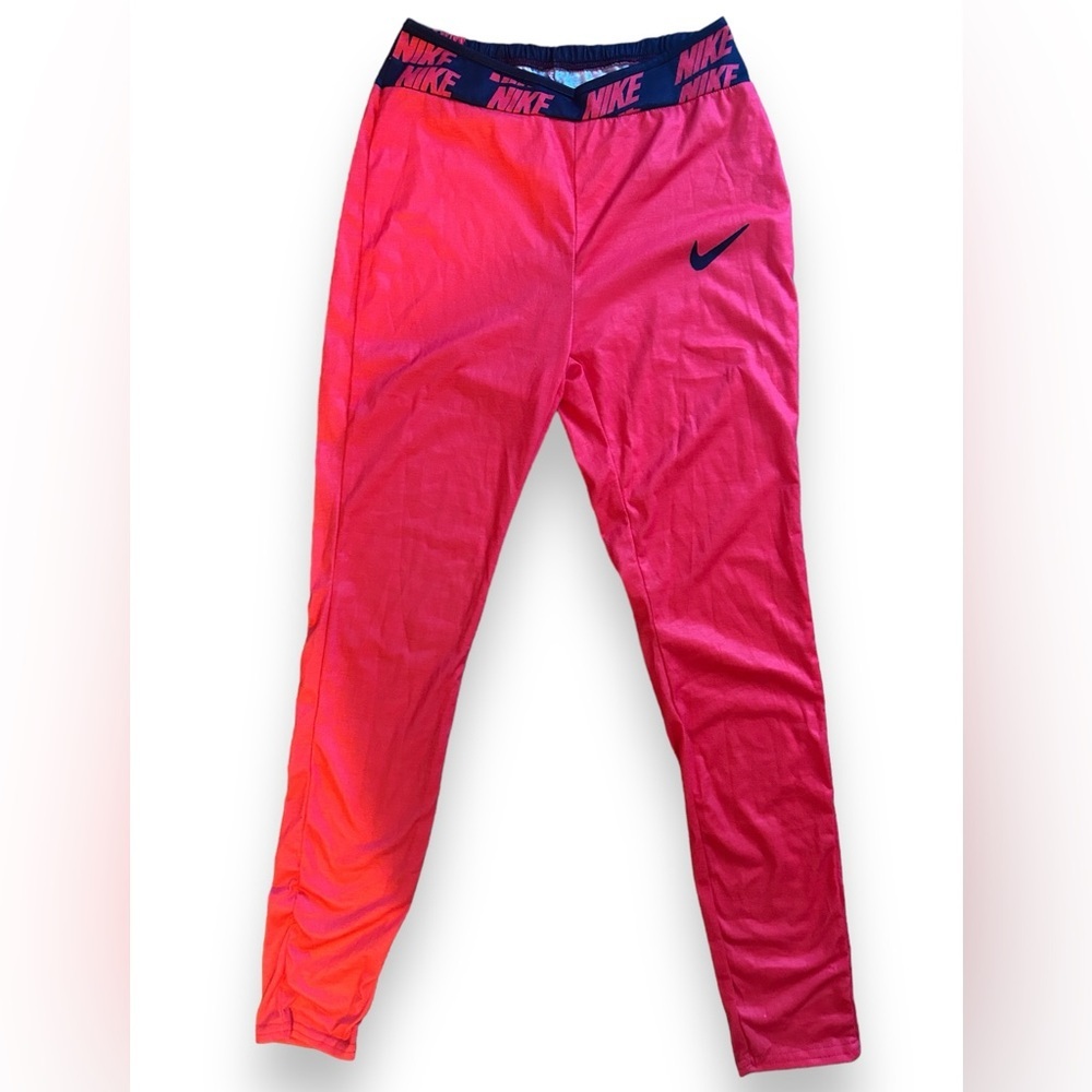Nike Red and Black Women’s Lightweight Leggings Size Medium Activewear Comfy